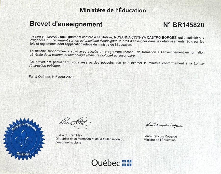 Brevet d’enseignement du Québec