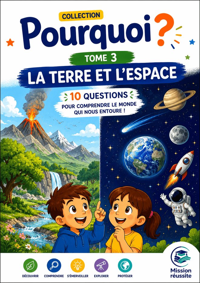Couverture du tome 3 de la collection Pourquoi ? : La Terre et l’espace