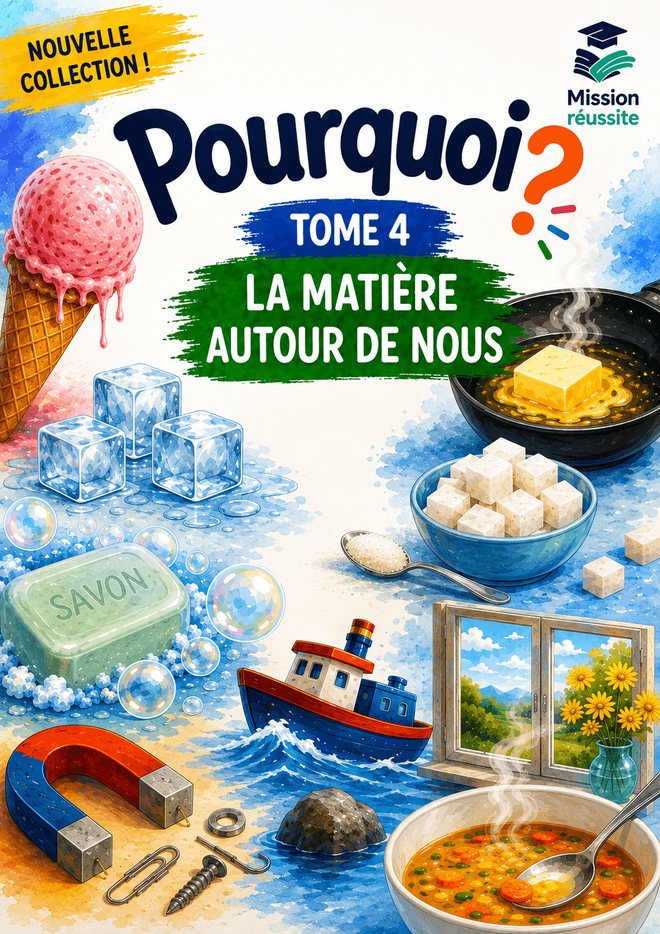 Couverture du tome 4 de la collection Pourquoi ? : La matière autour de nous