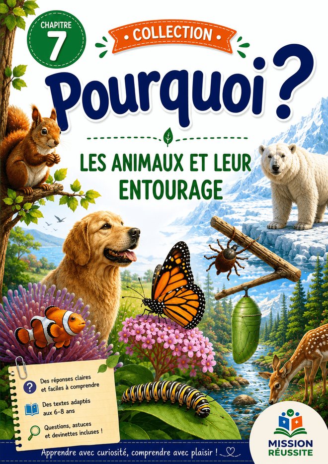 Couverture du tome 7 de la collection Pourquoi ? : Les animaux et leur entourage